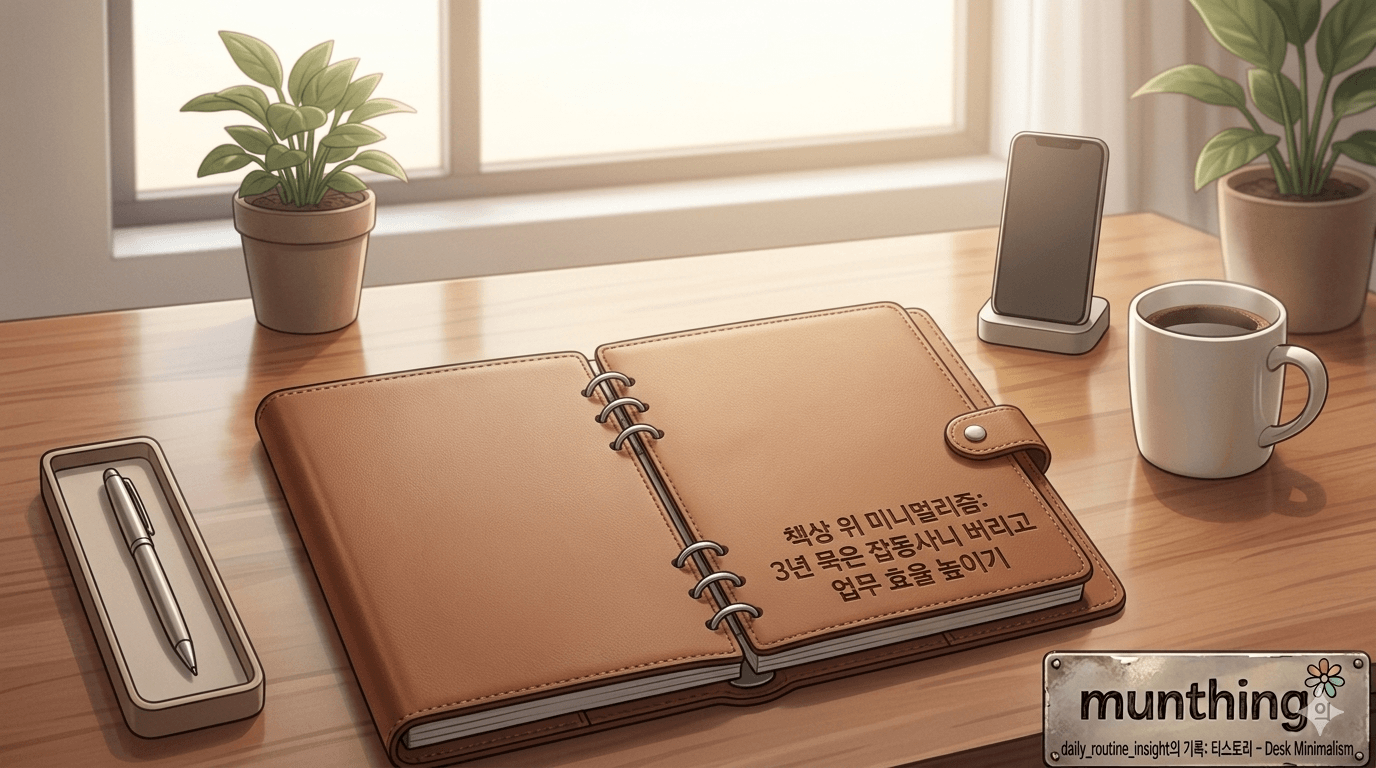 책상 위 미니멀리즘: 3년 동안 쌓인 잡동사니 버리고 업무 효율 높이기