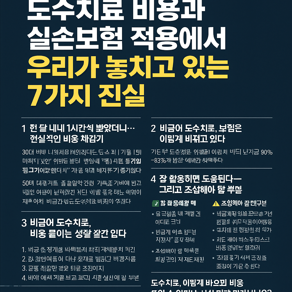 도수치료 실손 보험 우리가 놓치고 있는 7가지 진실