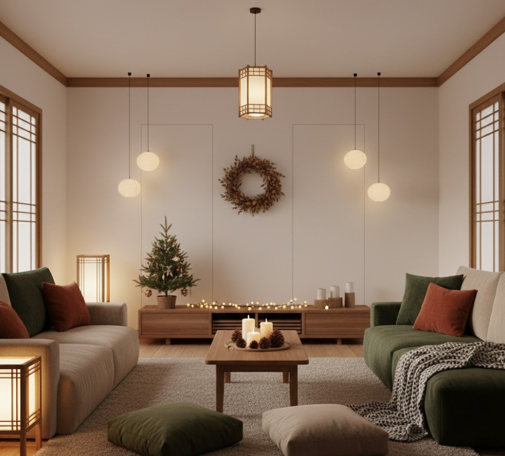 한국형 연말 인테리어 조명, 공간, 장식