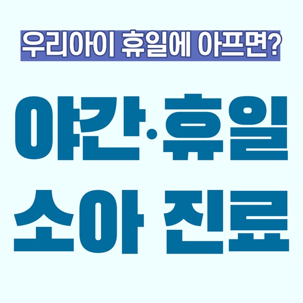 서울시 서대문 마포 은평구 야간·휴일 소아진료 병원