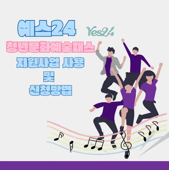 예스(Yes)24 청년문화예술패스 지원사업 사용 및 신청방법