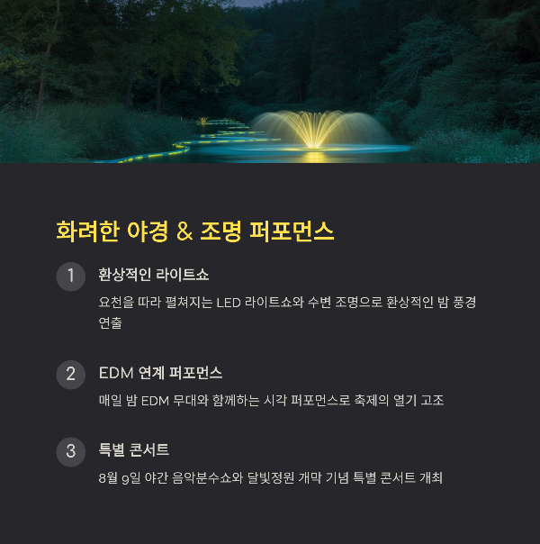 화려한 야경 &amp; 조명 퍼포먼스