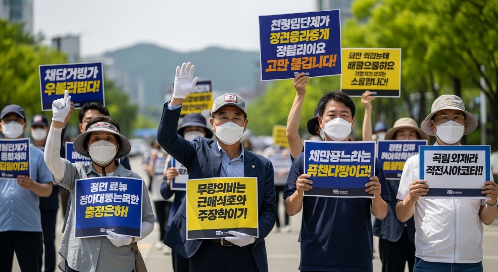 보수 지지자 커뮤니티 포스터 이미지 재현