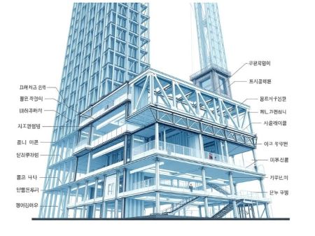 초고층 건물 구조 설계 이미지