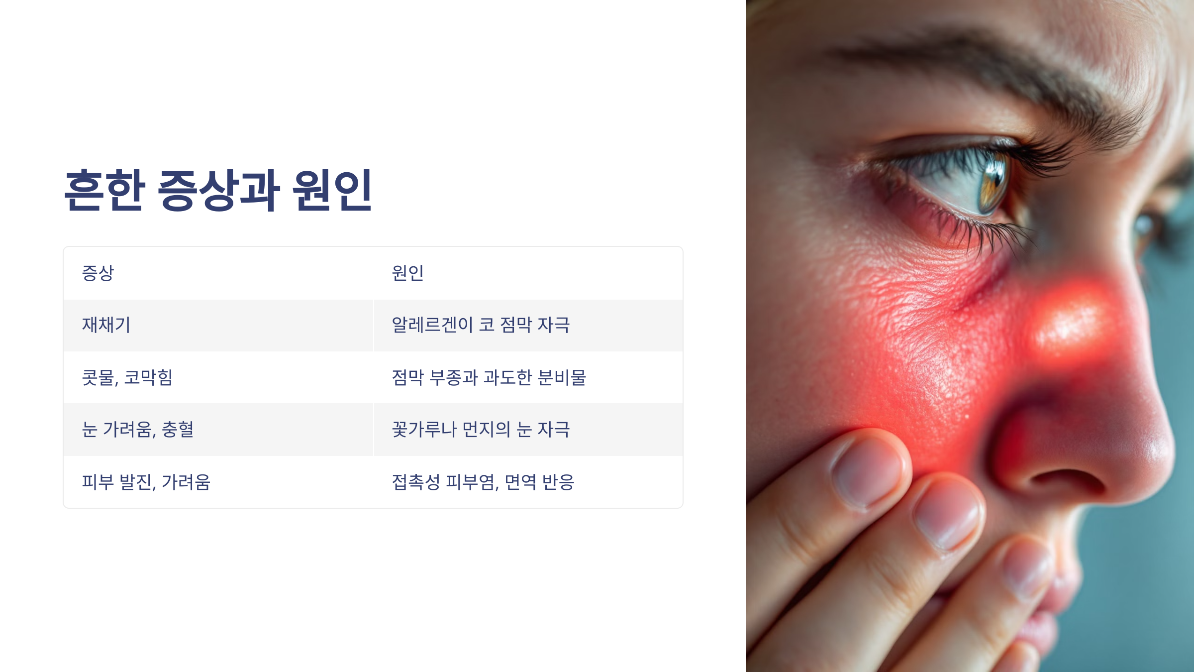 흔한 증상과 원인