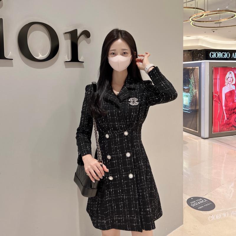 겨울 미니 원피스 자켓 가을 트위드 원피스 하객
