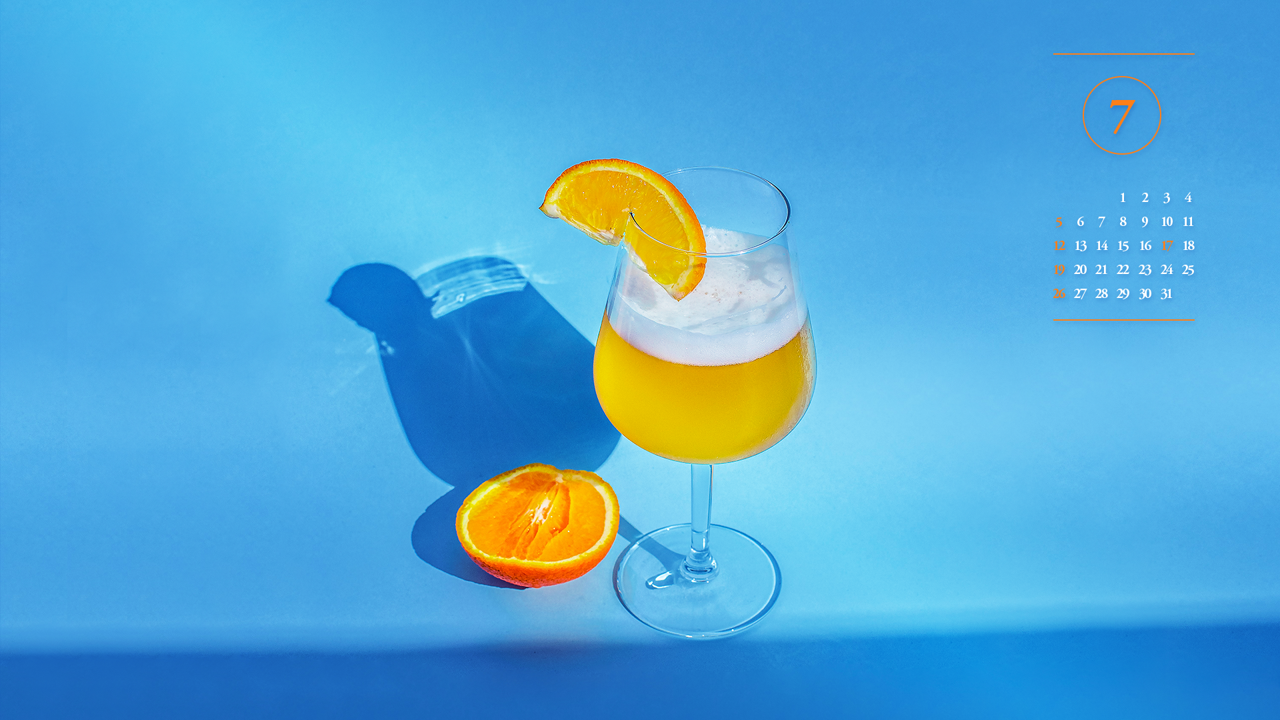 10 시원한 맥주 A - 2026년7월 달력배경화면