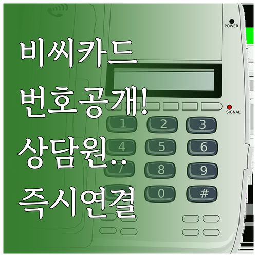 비씨카드 고객센터 번호와 상담원 즉시..