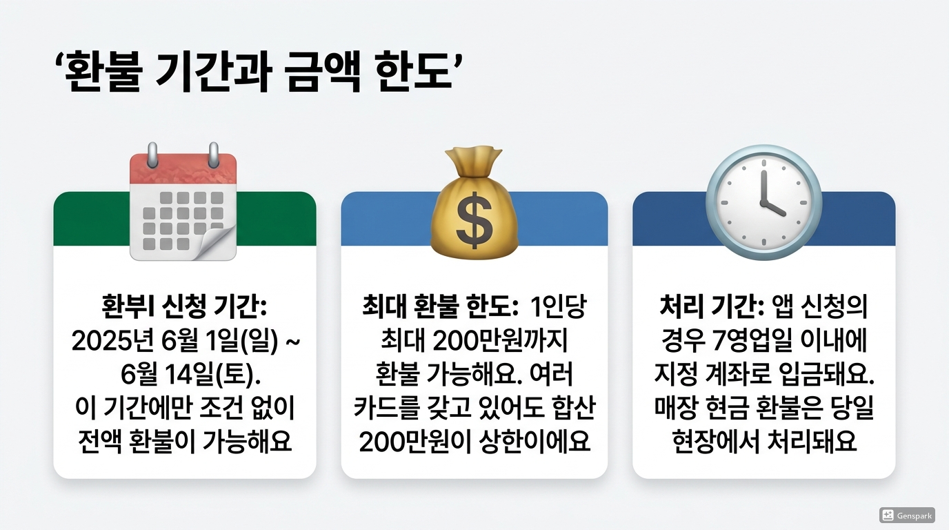 환불 기간과 금액 한도