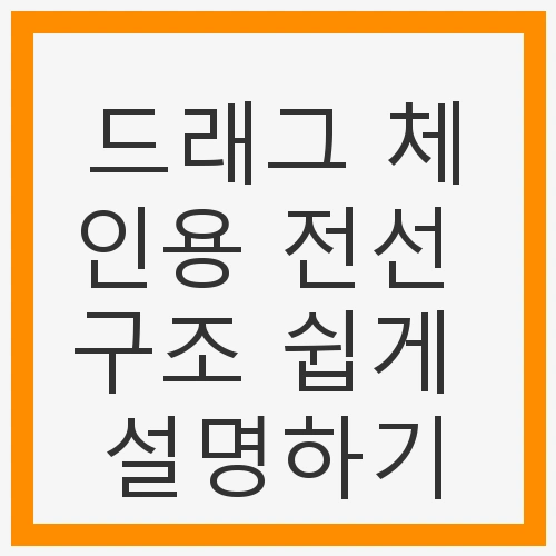 드래그 체인용 전선 구조