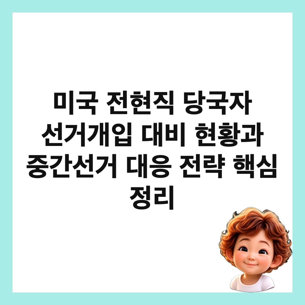 미국 전현직 당국자 선거개입 대비 현황과 중간선거 대응 전략 핵심 정리 썸네일