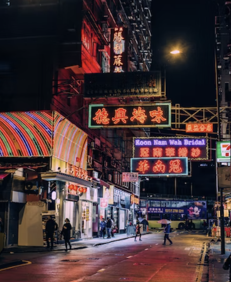 홍콩 몽콕의 야경