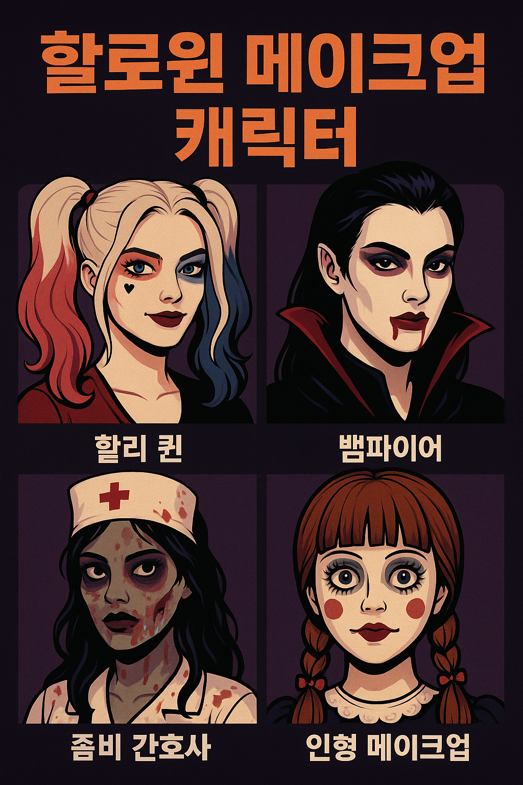 할로윈 메이크업 캐릭터 - 중급자용