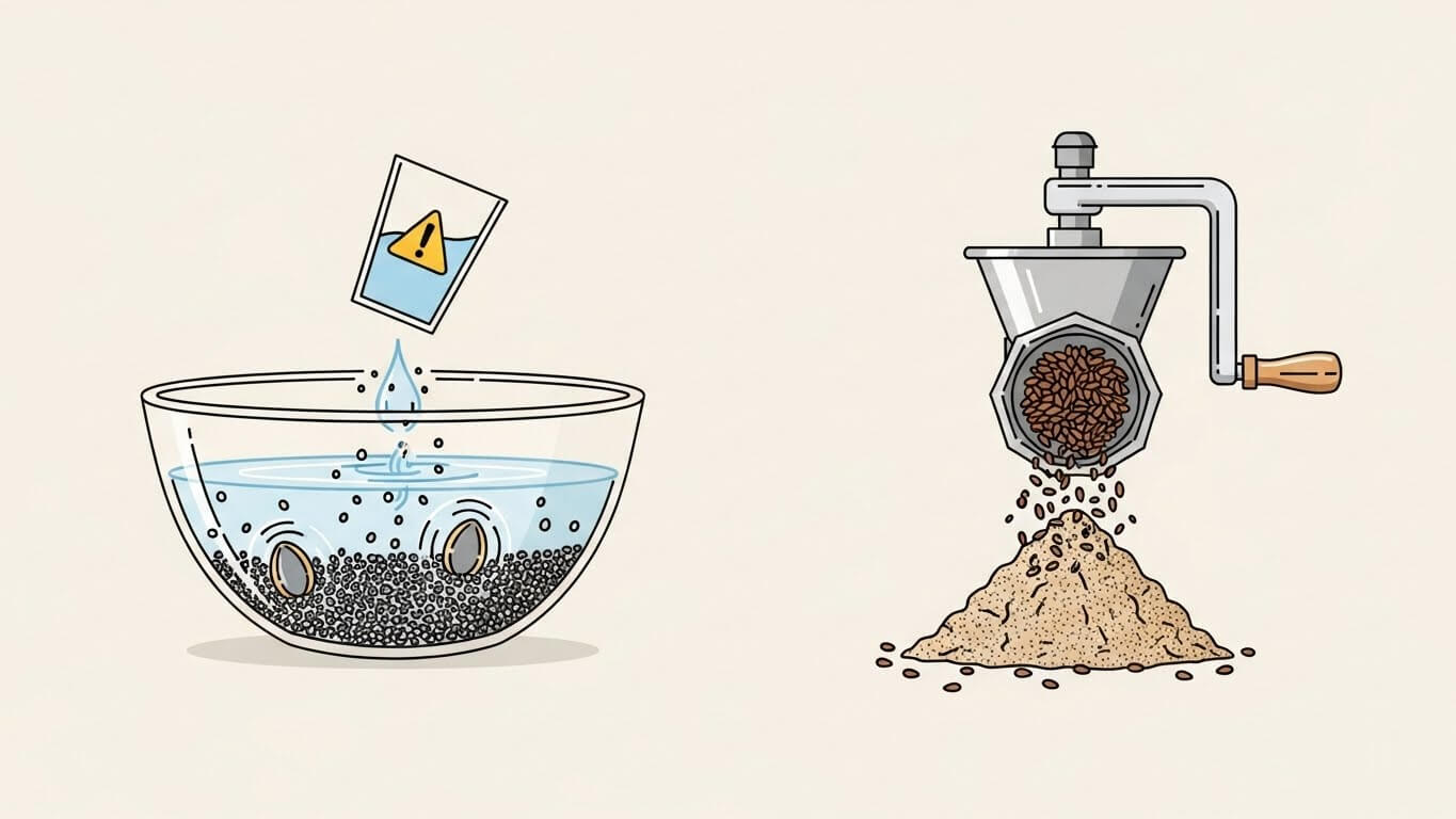 치아씨와 아마씨의 섭취법 및 주의사항