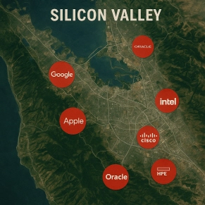 경제 지리학의 집합체 실리콘 밸리