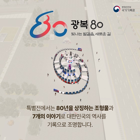 광복80주년 국가기록원 3.1운동 독립정신 한국전쟁 산업화 4.19혁명 6월민주항쟁 K-Power