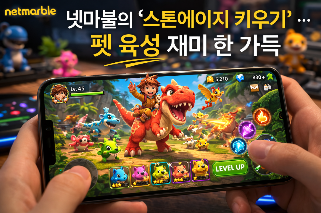 넷마블 '스톤에이지 키우기', 펫 육성의 모든 재미 담았다