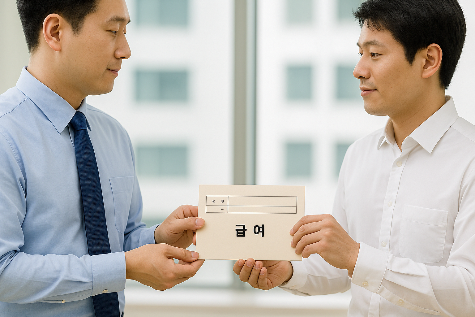 급여 현금 지급 사진