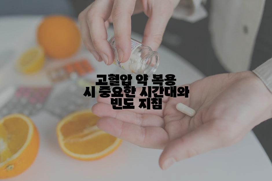 고혈압 약 복용 시 중요한 시간대와 빈도 지침