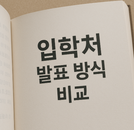 입학처 발표 방식