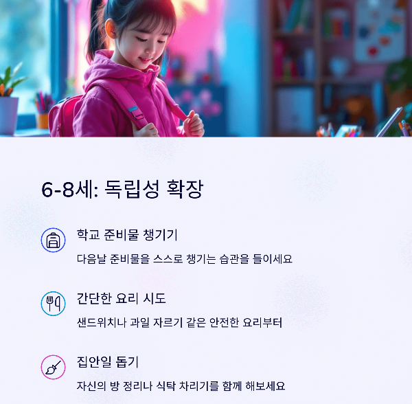 아이 연령별 자립 능력 발달