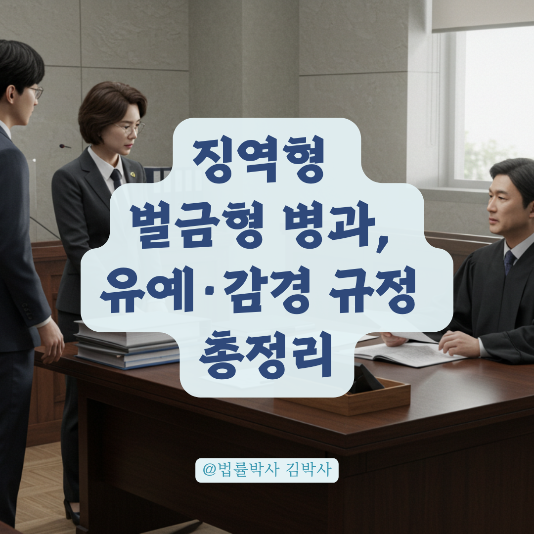 징역형·벌금형 병과 판결 시 유예·감경 규정 한눈에 보기.