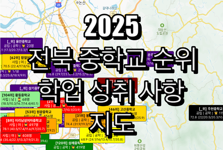 전라북도 중학교 순위