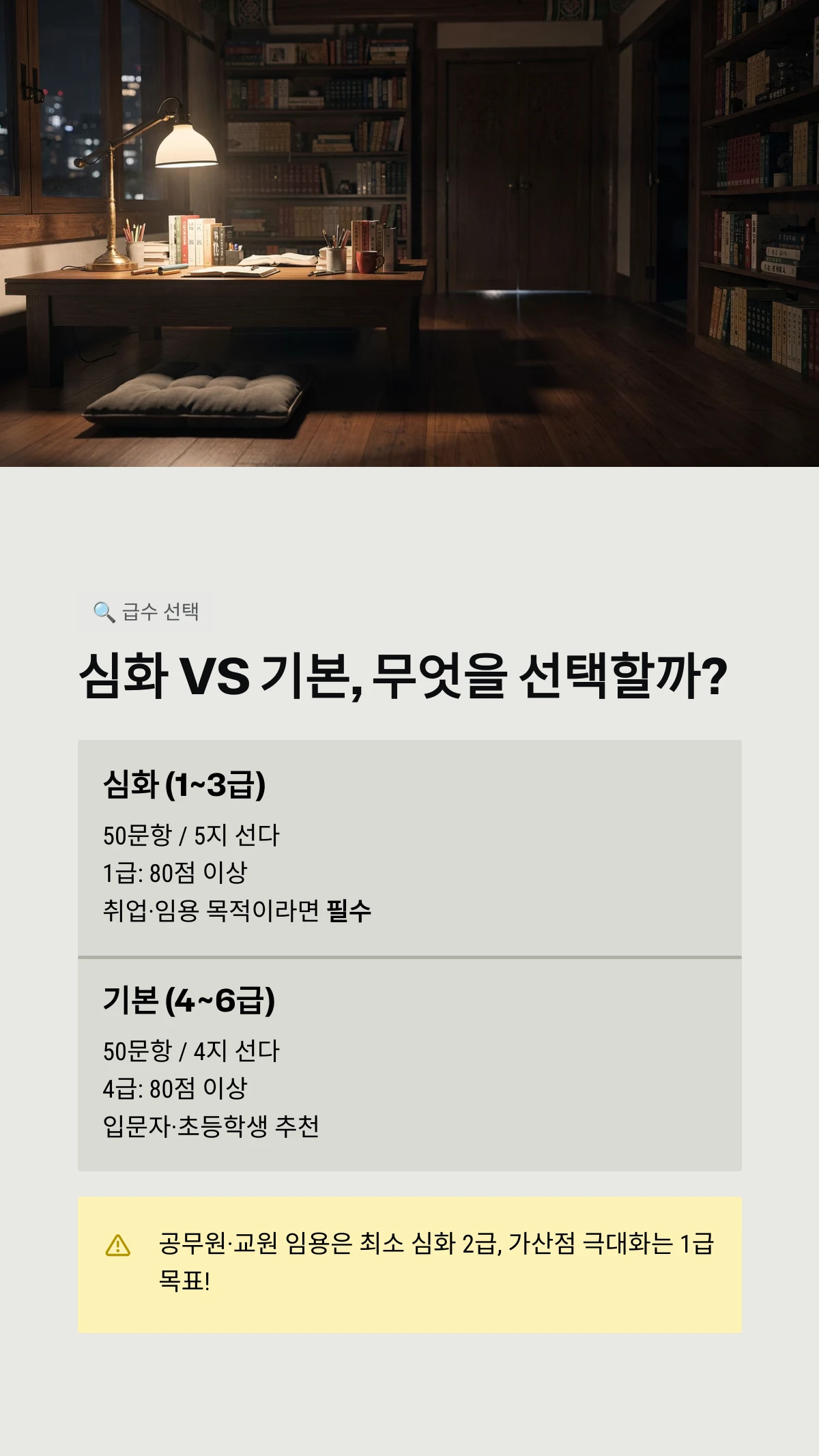 심화 vs 기본, 무엇을 선택할까?