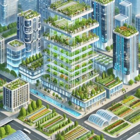 농업과 주거 공간을 결합한 미래 스마트 시티 모델