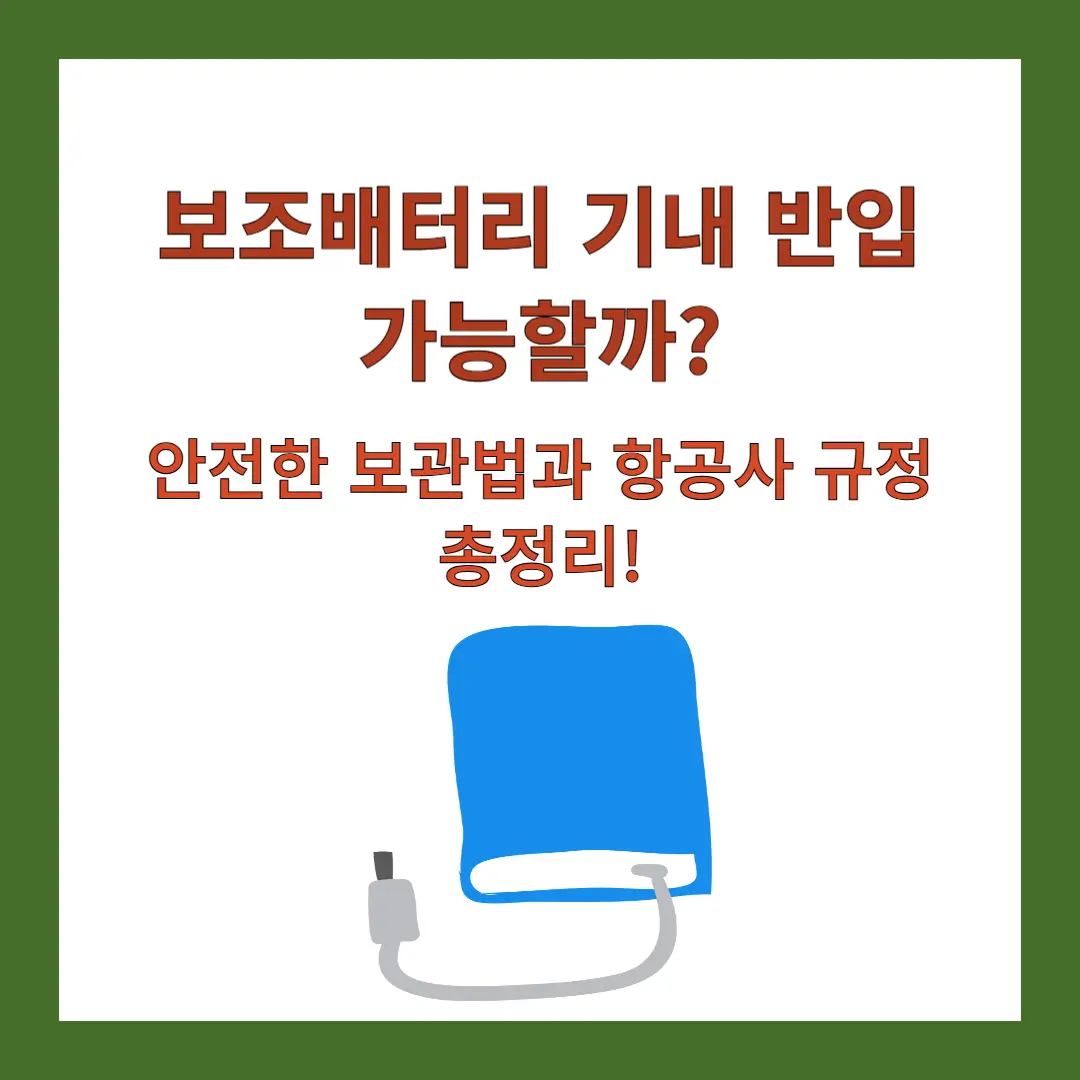 보조배터리-기내-반입