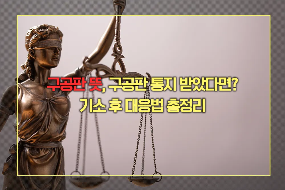 구공판 뜻 기소 후 대응법