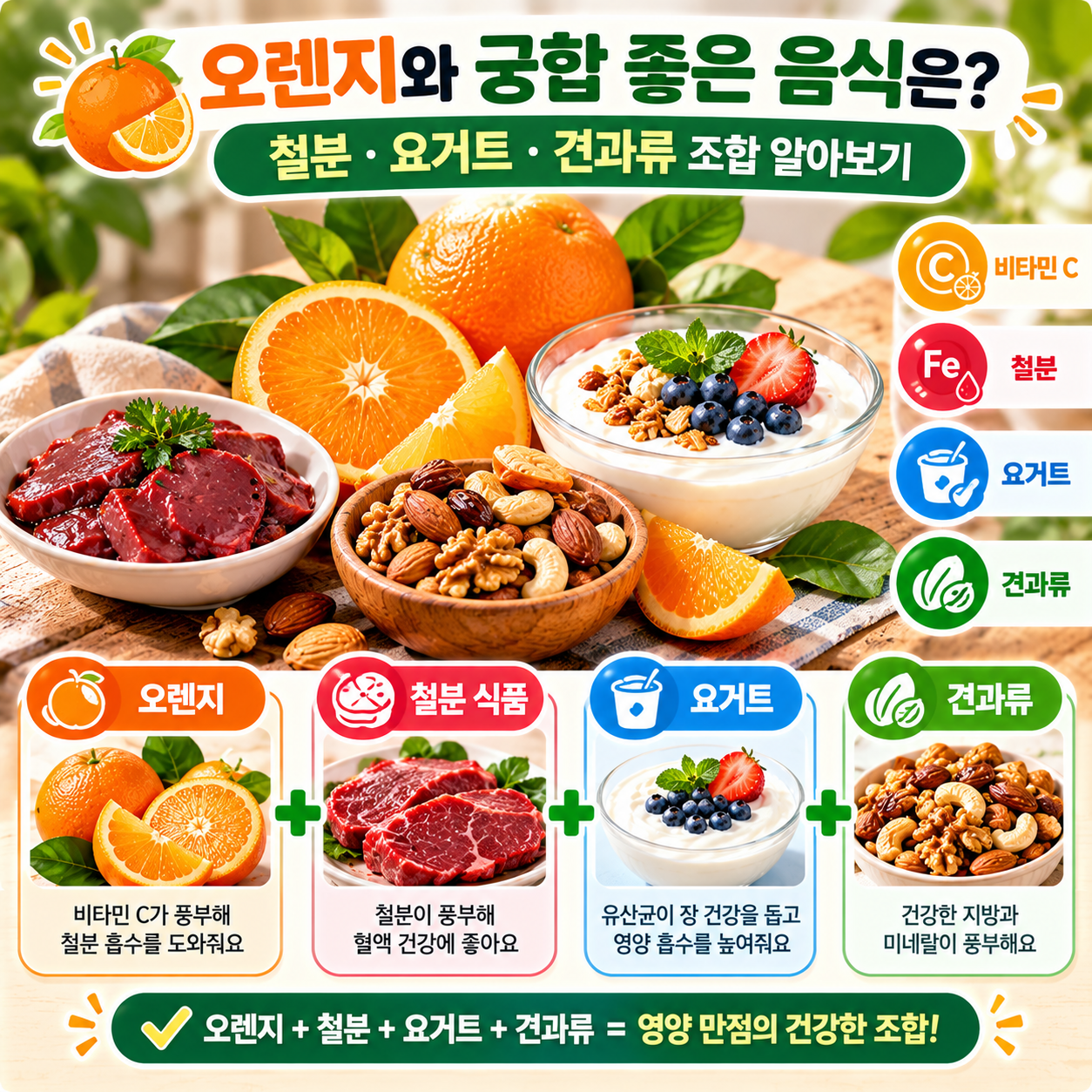 오렌지와 궁합 좋은 음식
