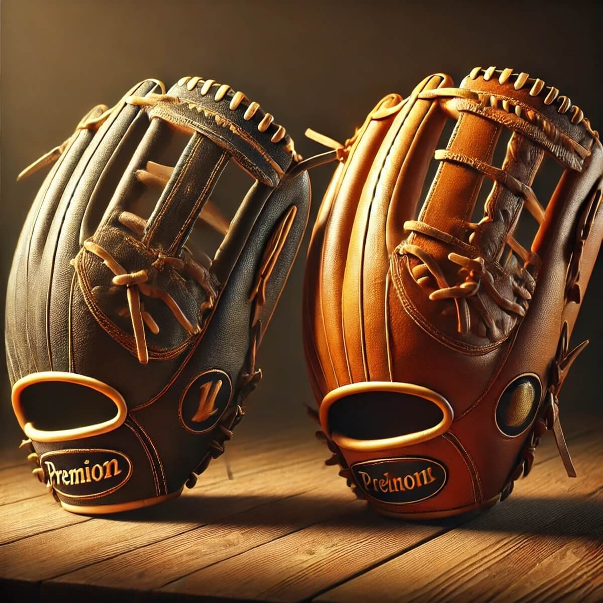 프리미엄 글러브 vs 세미 프로 글러브 비교 사진