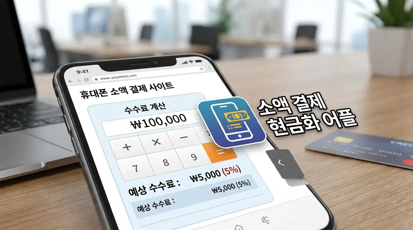 휴대폰 소액 결제 사이트 및 소액 결제 현금화 어플 수수료 계산