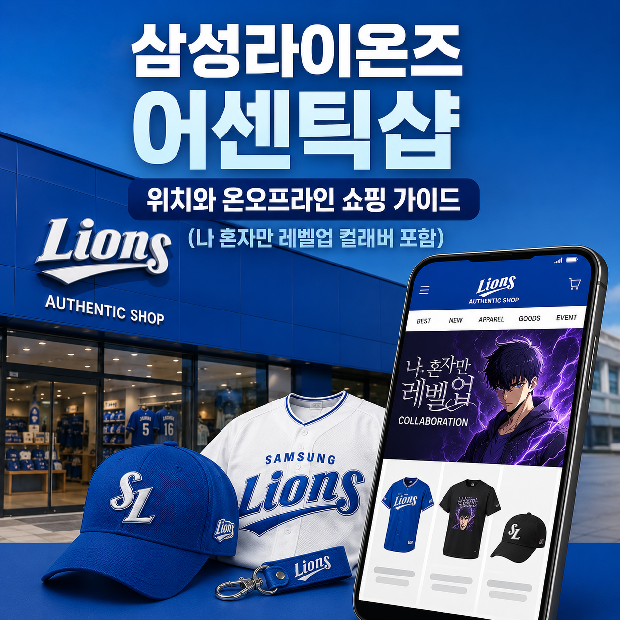 삼성라이온즈 어센틱샵 위치와 온오프라인 쇼핑 가이드 (나 혼자만 레벨업 컬래버 포함)