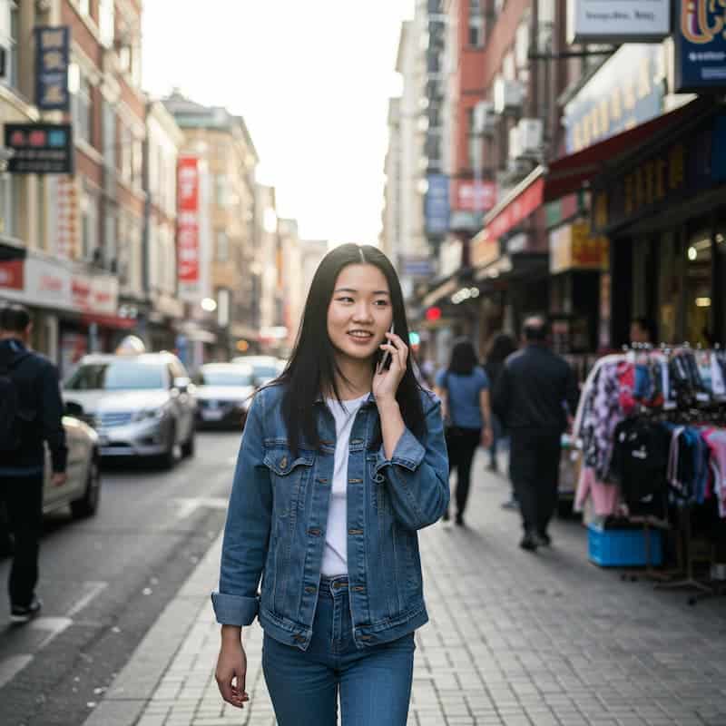 전화하는 여성