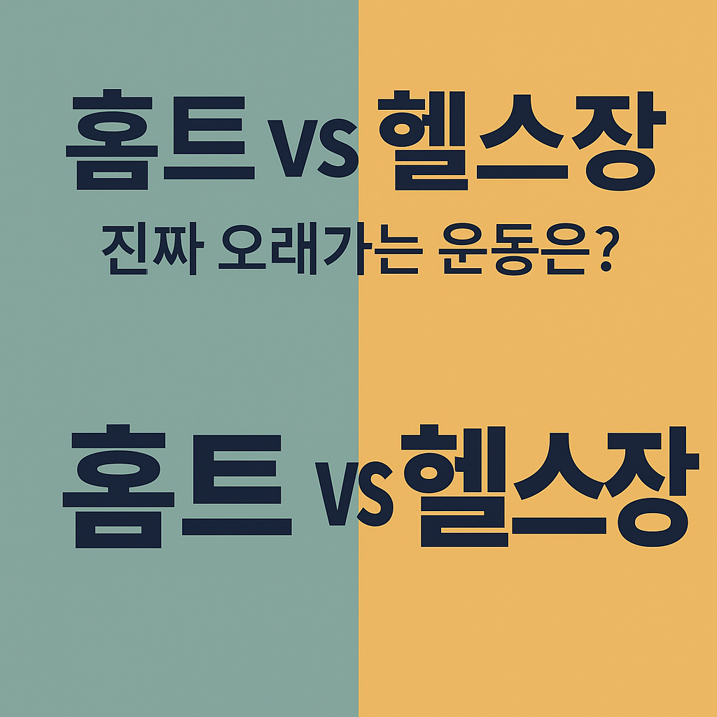 홈트 vs 헬스장 비교 후기