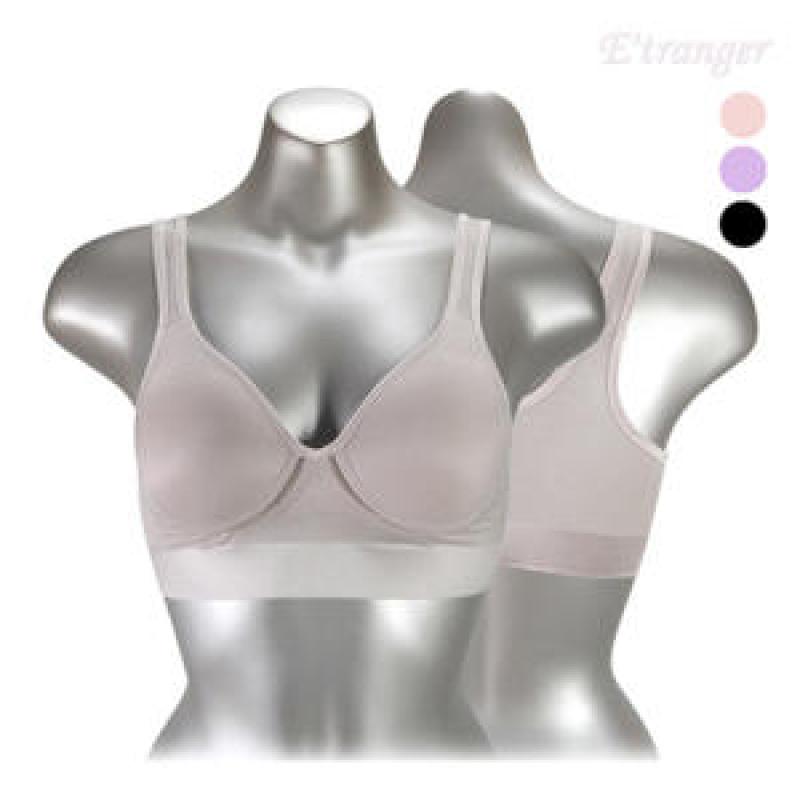 에뜨랑제 메시 몰드 노와이어 스포츠 브라탑 통기성 자연 섬유 BR6001