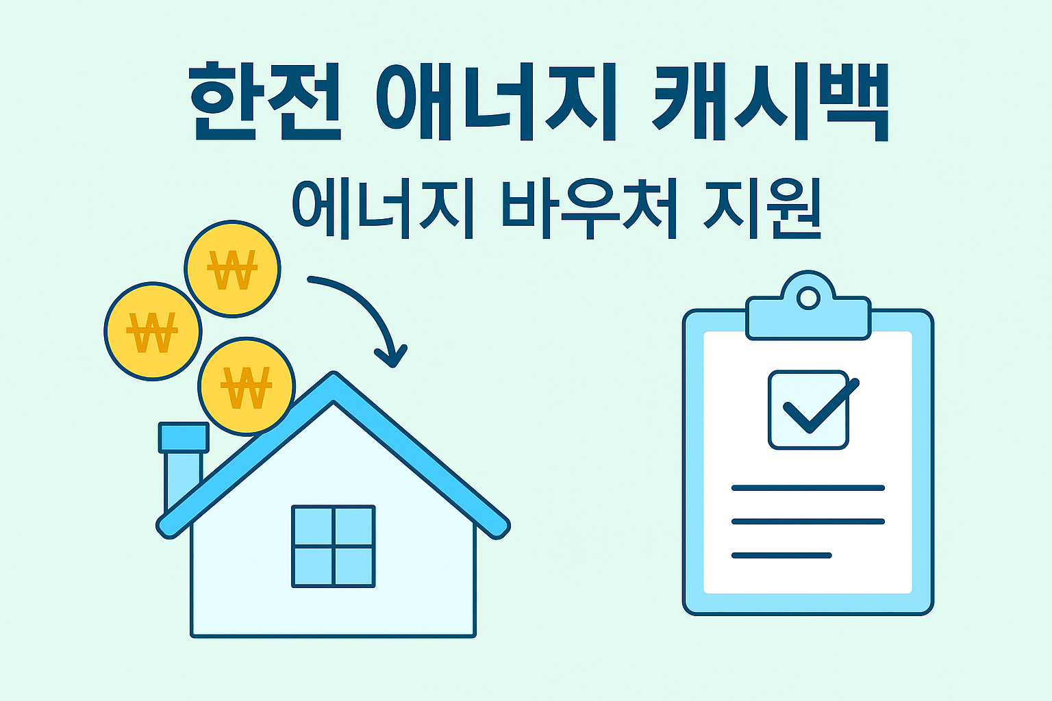 전기요금 절약을 위한 정부 정책 중 한전 에너지 캐시백 및 에너지 바우처 제도 활용 방법 설명