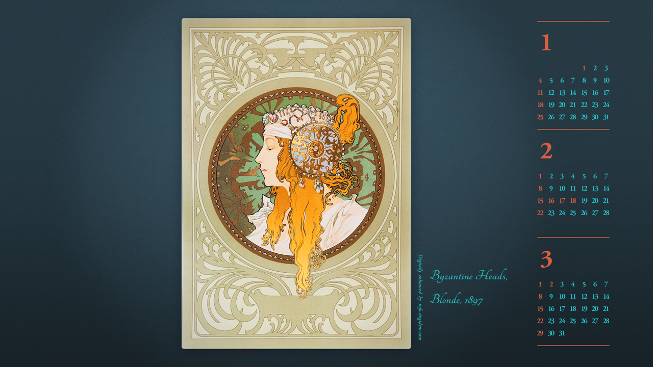 05 비잔틴 헤드, 블론드 B - 2026년2월 달력배경화면
