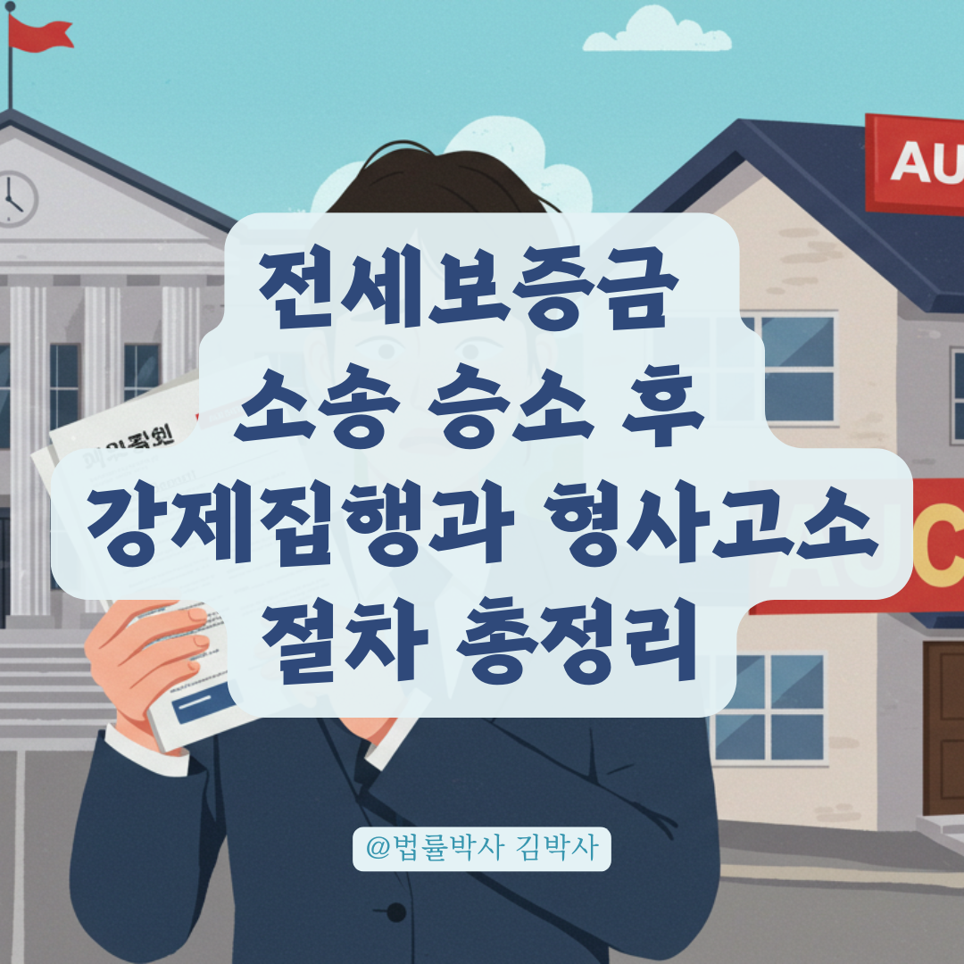 전세보증금 반환소송 승소 후, 강제집행부터 형사고소까지 실전 절차 정리.