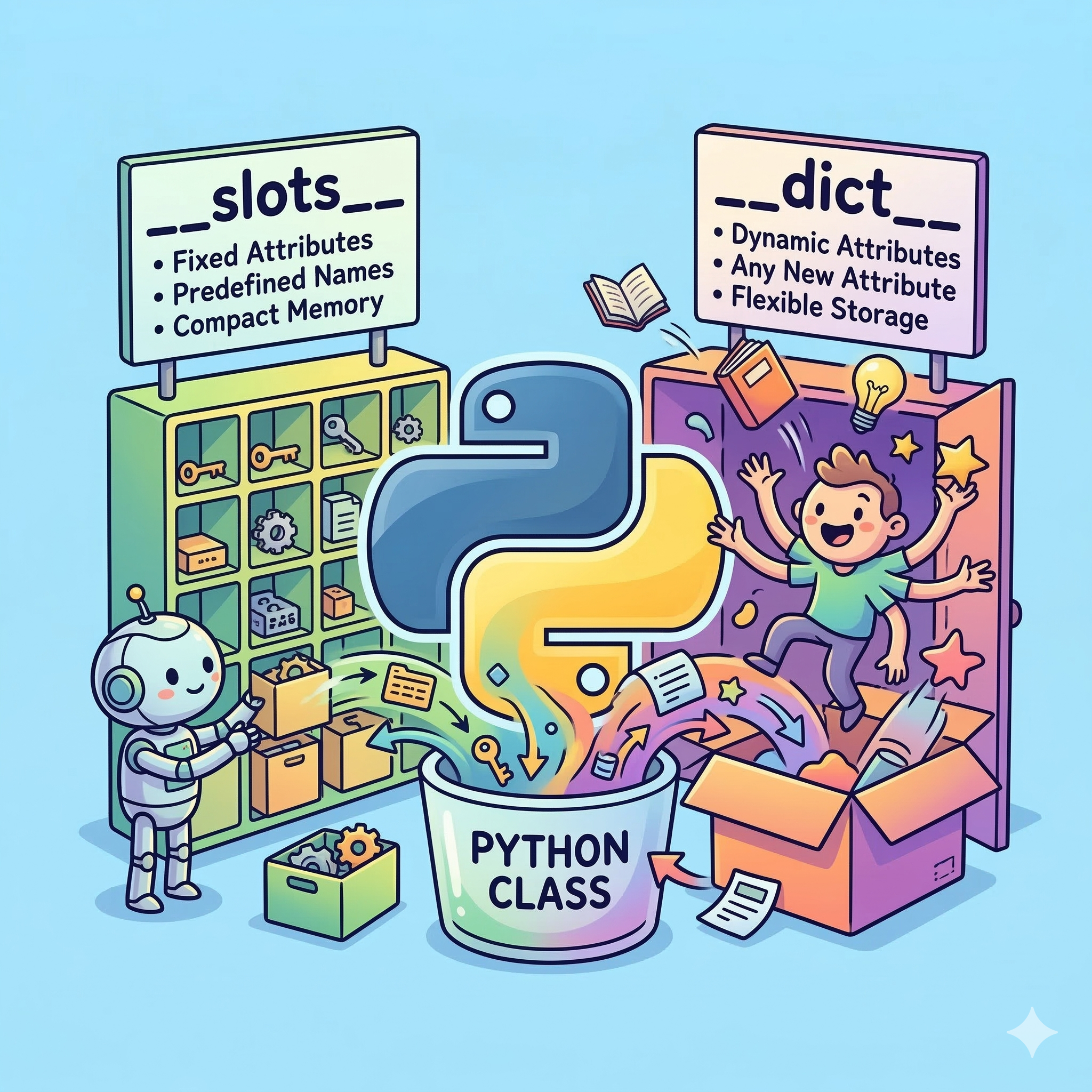 __slots__와 __dict__ 혼용