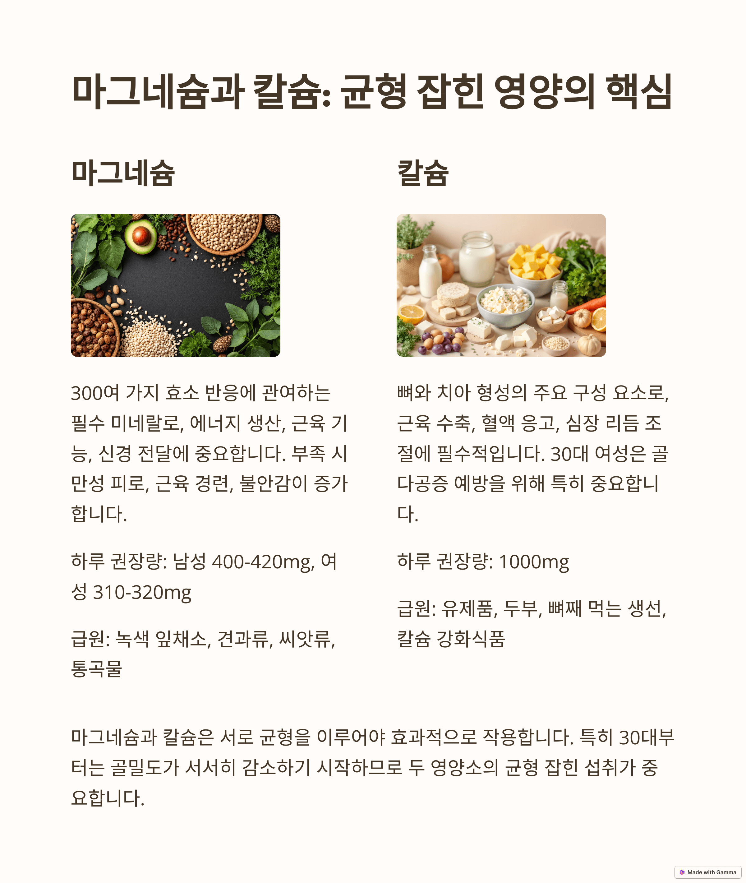 스트레스 완화 &amp; 에너지 생성! 마그네슘