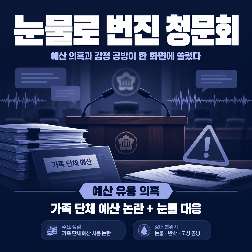 눈물로 번진 청문회