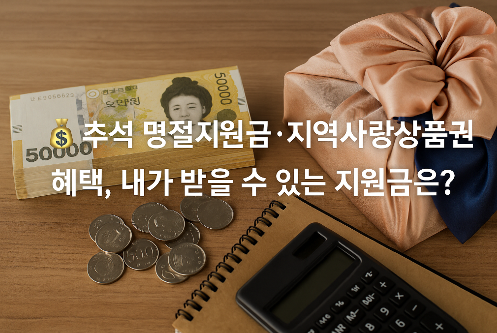 추석 명절 지원금·지역사랑상품권 혜택