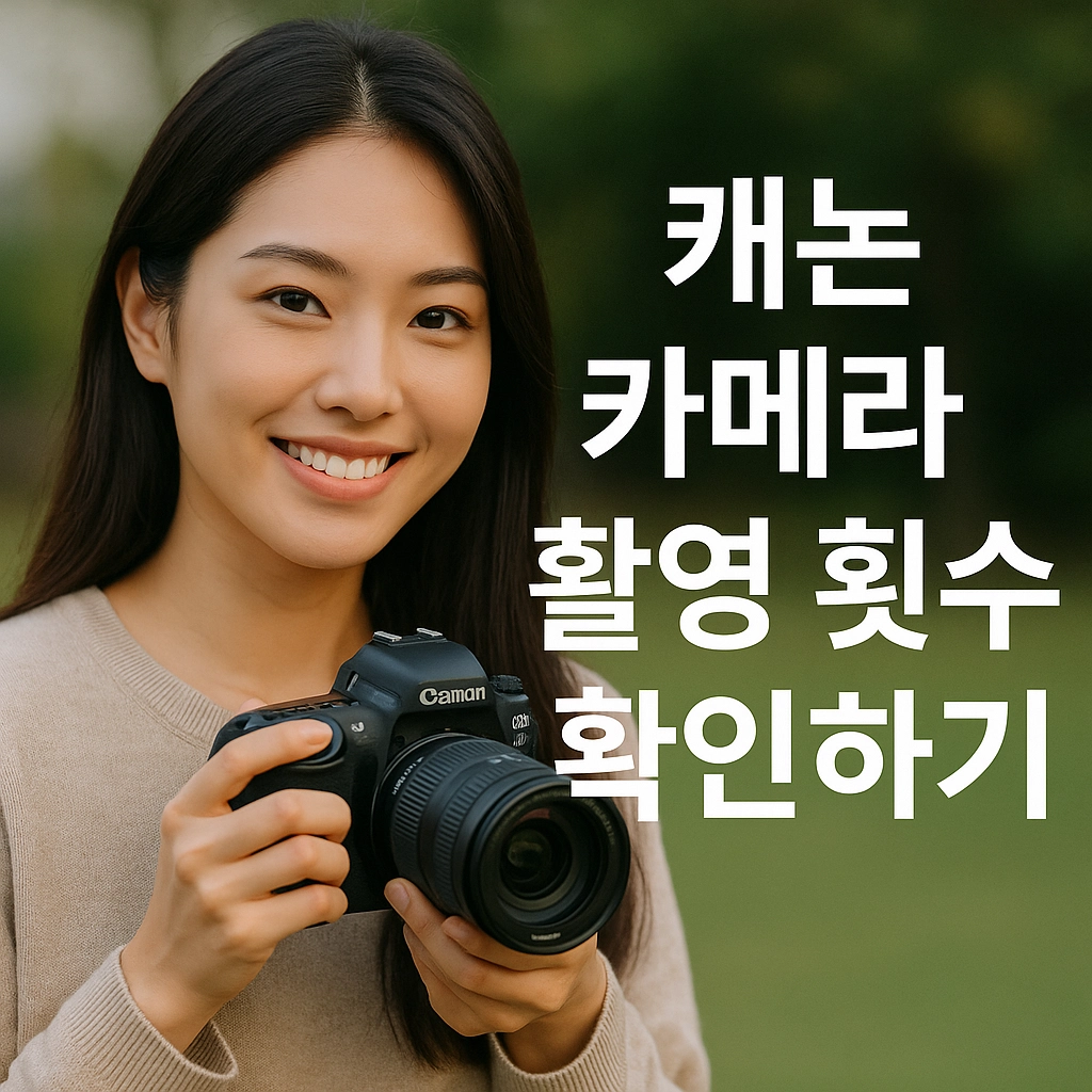 캐논 카메라 촬영 횟수 아는 방법
