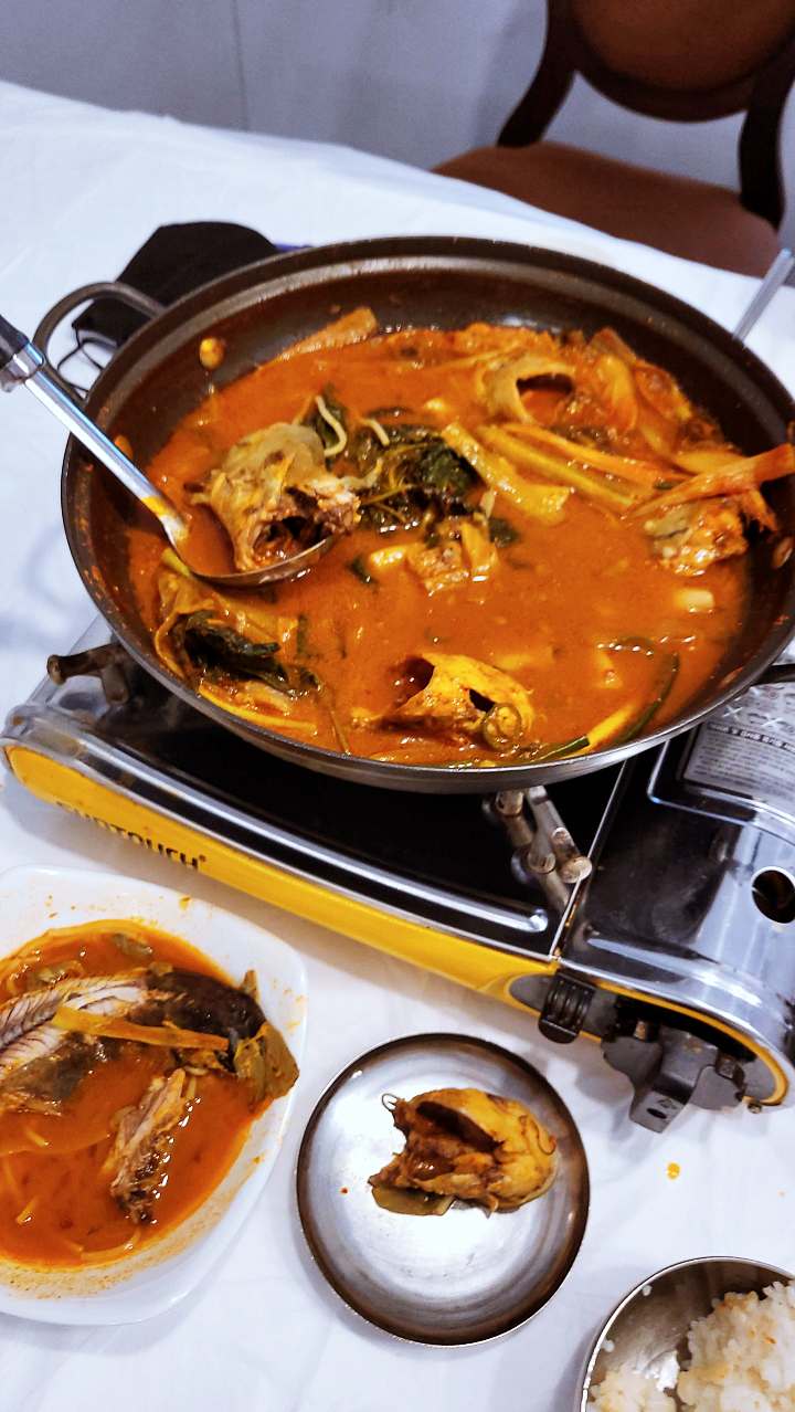 진심 가득 건강 담은 맛 철원 한탄강 주상절리 맛집 추천 생방송투데이 청정지역 상류에서 갓잡은 자연산 잡고기로 끓이는 매운탕 메기매운탕 어탕국수 도리뱅뱅 오늘방송 보고 먹고 즐기고 쓰리고