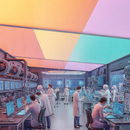 PyTorch와 딥러닝 이해를 돕기위한 이미지 - 연구원들이 연구하는 모습