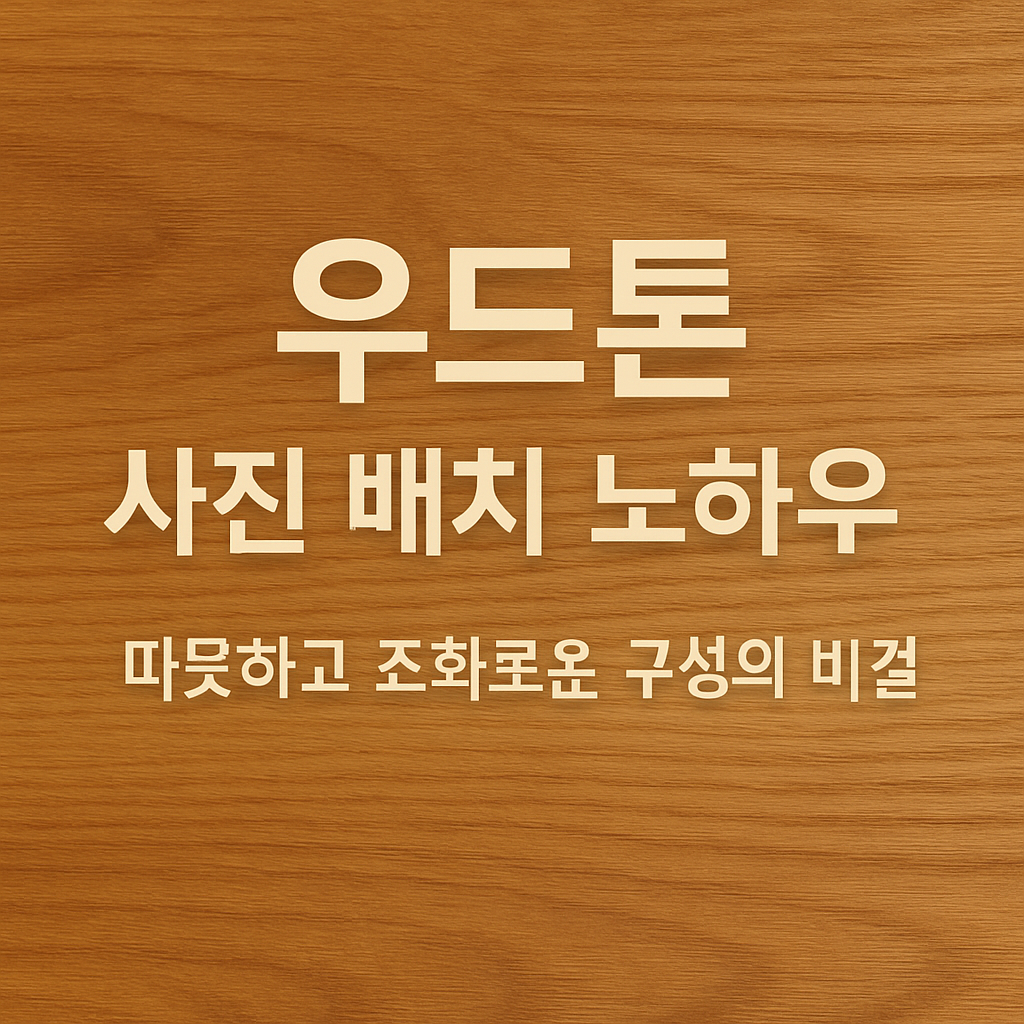 우드톤 사진 배치 노하우