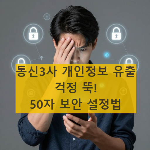통신3사 개인정보 유출 걱정 뚝! 50자 보안 설정법